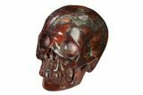 Realistic, Polished Red Picture Jasper Skull #150945-2